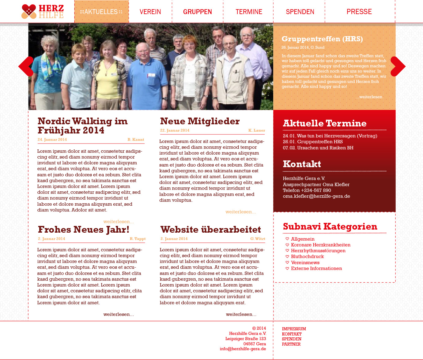 Herzhilfe Gera Website
